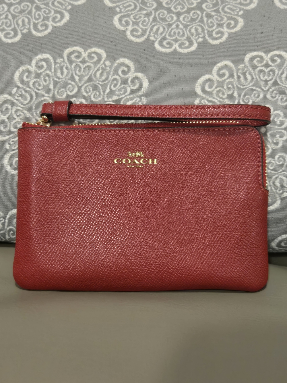 Coach Red Leather Wristlet